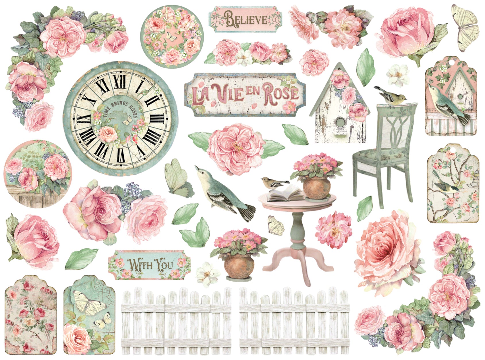 Stamperia House of Roses Die Cuts